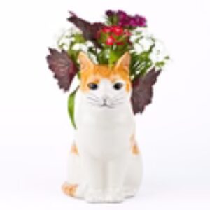 Kat keramiek vaasje 'Quail Designs' - Squash large 22cm hoog